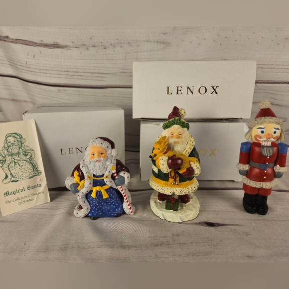 Lenox The Collectors Treasury of Santas Chrismas Holiday Set Nutcracker & Santas - Picture 8 of 12